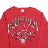 DELTA Mens Red Wisconsin Rose Bowl Crew Neck XL Sweatshirt Vintage Sportswear