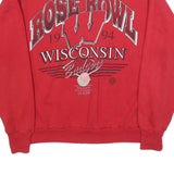 DELTA Mens Red Wisconsin Rose Bowl Crew Neck XL Sweatshirt Vintage Sportswear