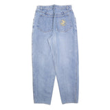 Womens Regular Fit Blue Denim Jeans W30 L30 Zip Closure Cotton Blend Classic