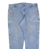 CARHARTT Mens Denim Blue Regular Straight Trousers W40 L34 Workwear Casual