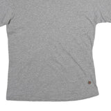 PUMA Womens Grey Cotton Blend V-Neck Short Sleeve T-Shirt M Casual Basic