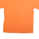 NFL Mens Orange Graphic T-Shirt L Short Sleeve Crew Neck Casual Cotton Blend