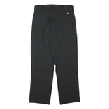 DICKIES Mens Cotton Blend Black Regular Straight Trousers W32 L30 Workwear Zip