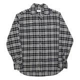 JACHS Mens Black & White Check Shirt L Cotton Blend Long Sleeve Casual