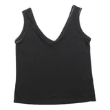 TED BAKER Womens Black Sleeveless V-Neck Top L Smooth Polyester Blend