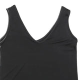 TED BAKER Womens Black Sleeveless V-Neck Top L Smooth Polyester Blend