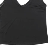 TED BAKER Womens Black Sleeveless V-Neck Top L Smooth Polyester Blend