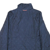 TOMMY HILFIGER Womens Navy Blue Quilted Jacket S Cotton Blend Zip Casual