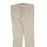 DICKIES Womens Slim Beige Cotton Blend Slim Straight Trousers W34 L32 Workwear