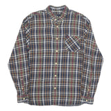 FRED PERRY Mens Blue Red Green Check Shirt M Cotton Blend Classic Button-Down