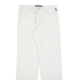 VERSACE JEANS COUTURE Mens White Regular Straight Denim Light W30 L34 Button