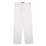 VERSACE JEANS COUTURE Mens White Regular Straight Denim Light W30 L34 Button