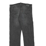 LEVI'S Mens Regular Fit Black Denim Jeans W34 L32 Zip Cotton Blend Classic