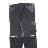 DICKIES Mens Cotton Blend Black & Grey Regular Straight Trousers W36 L30