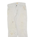 CARHARTT Mens Beige Cotton Blend Relaxed Fit Straight Leg Trousers W32 L29