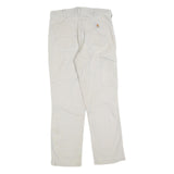 CARHARTT Mens Beige Cotton Blend Relaxed Fit Straight Leg Trousers W32 L29
