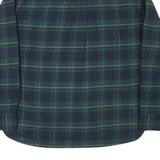 JACHS Womens Green & Blue Plaid Flannel Shirt 2XL Cotton Blend Casual Long