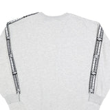 UMBRO Womens Grey & Black Logo Tape Crew Neck L Sweatshirt Cotton Blend Casual