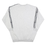 UMBRO Womens Grey & Black Logo Tape Crew Neck L Sweatshirt Cotton Blend Casual