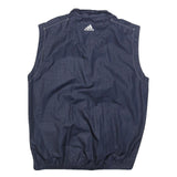 ADIDAS Mens Navy Blue Kemba Credit Union Sleeveless Jacket S Polyester Blend Zip