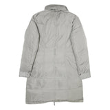 TIMBERLAND Womens Grey Down Zip Jacket M Synthetic Plain Lightweight