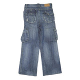 MZ-MARZO Mens Jeans Blue Regular Cargo Denim Medium W32 L28 Work Casual