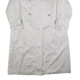 AMUN Womens Cream L Jacket Polyester Blend Plain Button Closure Long Sleeve