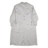 AMUN Womens Cream L Jacket Polyester Blend Plain Button Closure Long Sleeve