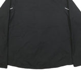 REEBOK Womens Black & White Sports Zip Up Jacket L Polyester Blend Athletic