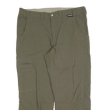 SCHOFFEL Mens Polyester Blend Green Regular Cargo Trousers W36 L27 Outdoor Zip