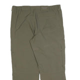 SCHOFFEL Mens Polyester Blend Green Regular Cargo Trousers W36 L27 Outdoor Zip