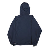 CHAMPION Mens Navy Blue Lightweight Zip Hooded Jacket L Polyester Blend Pullover