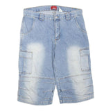 REJECT Mens Shorts Blue Casual Cargo Size M W36 Cotton Blend