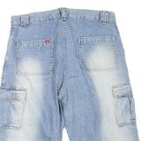 REJECT Mens Shorts Blue Casual Cargo Size M W36 Cotton Blend