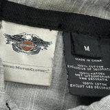 Harley Davidson Graphic Denim Vest - Medium Gray Cotton