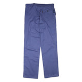 ZIMCO Mens Cotton Blend Blue Regular Button Trousers W36 L36 Workwear Utility