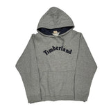 Timberland Spellout Hoodie - XL Grey Cotton