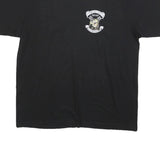 PROMO DORO Mens Black Graphic T-Shirt L Short Sleeve Crew Neck Cartoon Design