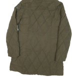 NAUTICA Womens Green Quilted Long Sleeve Zip Jacket S Polyester Blend Warm