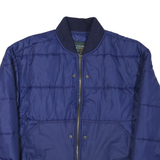 BENETTON Womens Blue Bomber Jacket L Polyester Blend Puffer Casual Wear