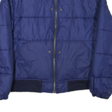 BENETTON Womens Blue Bomber Jacket L Polyester Blend Puffer Casual Wear