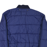 BENETTON Womens Blue Bomber Jacket L Polyester Blend Puffer Casual Wear