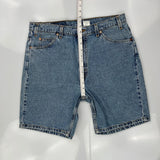 Levis Denim Shorts - 36W 13L Blue Cotton