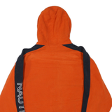NAUTICA Mens Orange & Navy Hooded Zip Jacket XL Polyester Blend Plain Casual
