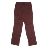 DOCKERS Womens Cotton Blend Burgundy Regular Fit Straight Trousers W31 L31