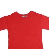 GITANO Mens Red Pocket T-Shirt M Short Sleeve Crew Neck Plain Cotton