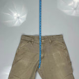 Wrangler Carpenter Trousers - 34W 27L Beige Cotton