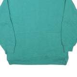 CHINA WEAR Mens Green Half Button Sweatshirt M Quilted Sleeve Detail Cotton