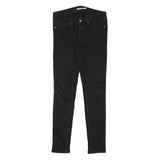 LEVI'S 711 Womens Jeans Black Slim Skinny Denim W28 L29 Zip Cotton Blend