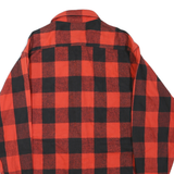 OZARK WILDERNESS Mens Red & Black Check Shirt L Button Front Casual Lumberjack